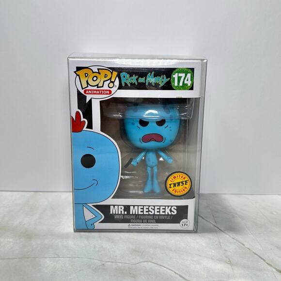 Funko Pop! Animaton Rick and Morty Mr. Meeseeks Chase Edition #174 Vaulted New - Picture 2 of 7